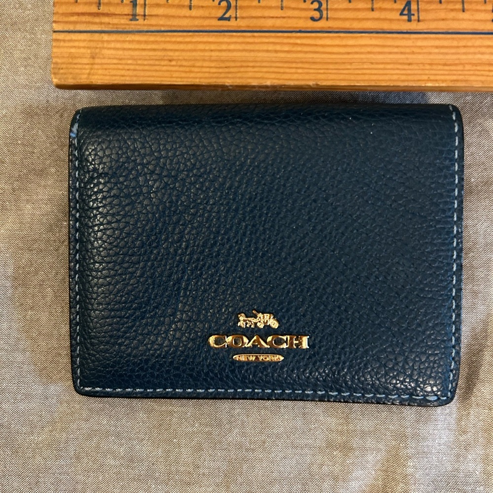 Coach Blue  Leather Wallet